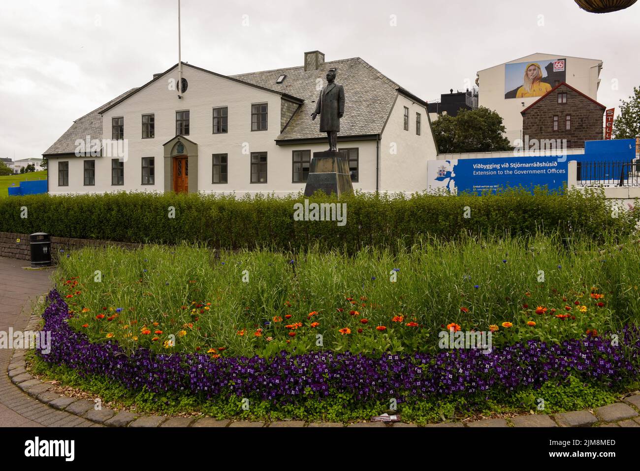 Reykjavik, Iceland - 10 July 2022: traditional house at Reykjavik on Iceland Stock Photo