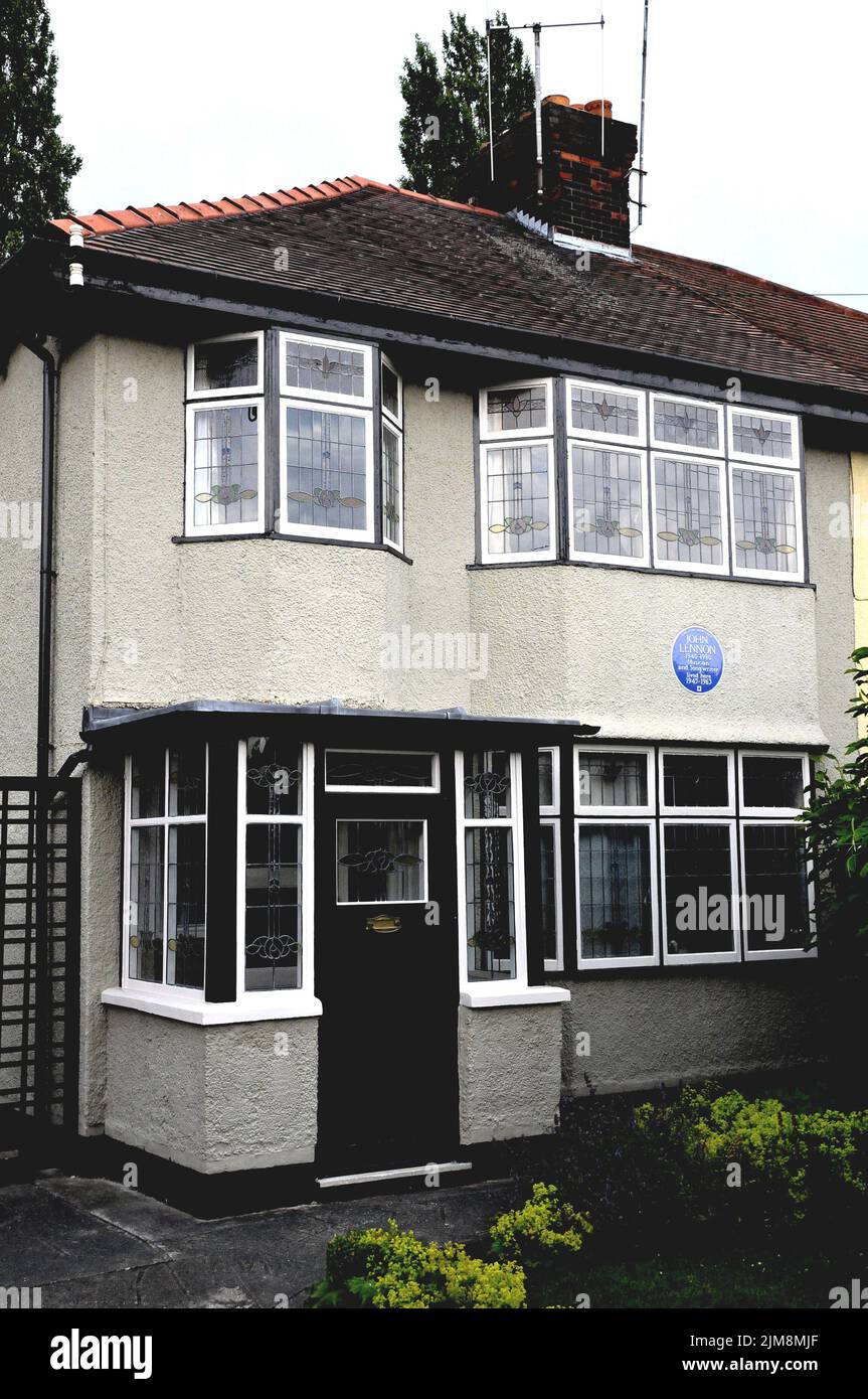 John Lennons house Liverpool Stock Photo Alamy