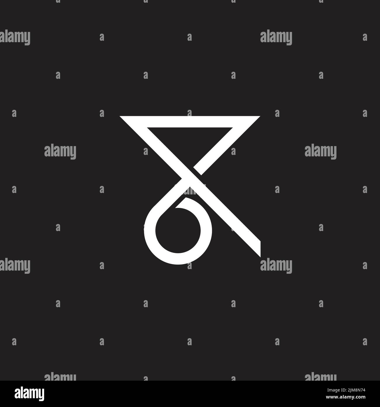 number 76 triangle abstract geometric logo vector Stock Vector