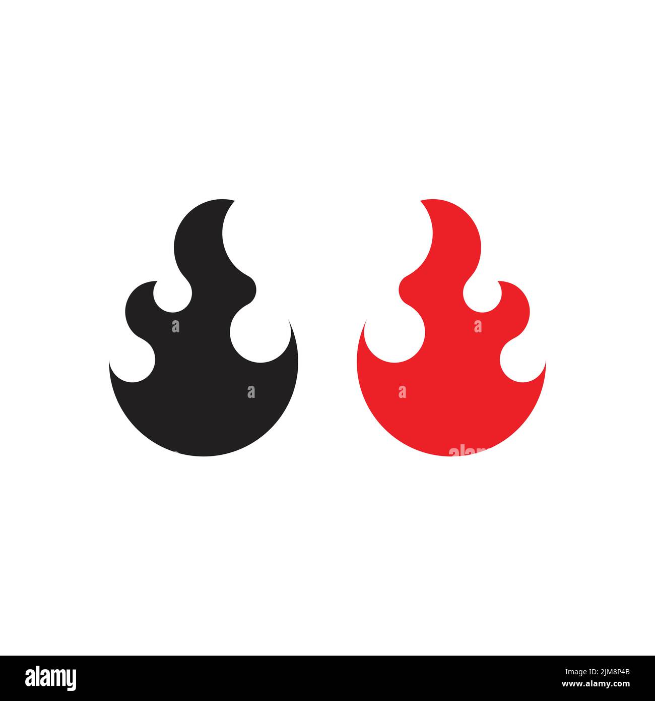 hot smoke fire curves geometric symbol icon vector Stock Vector