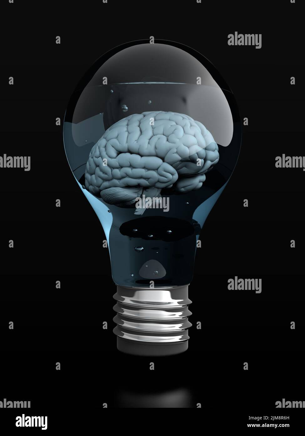 Light bulb human brain inside hi-res stock photography and images - Alamy