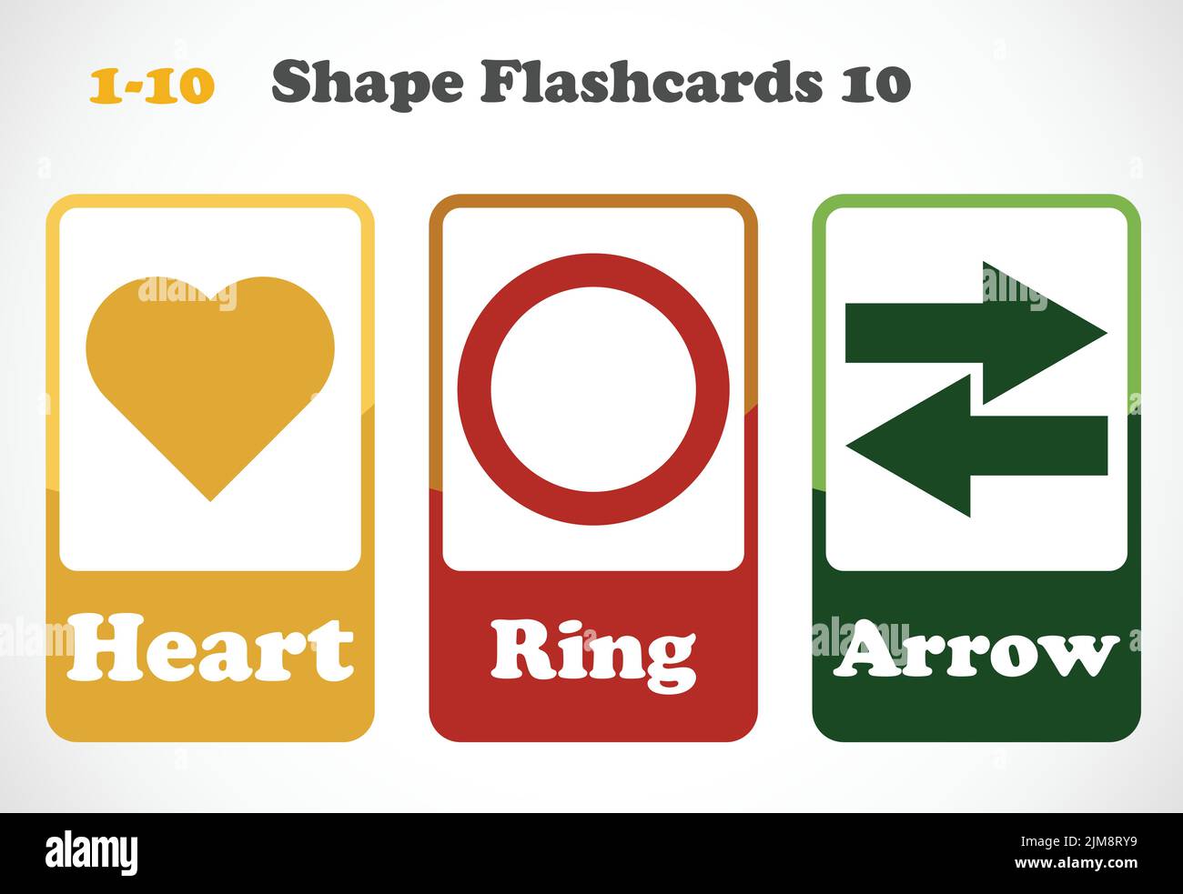 Geometric shapes flashcards for kids. Educational material for children ...