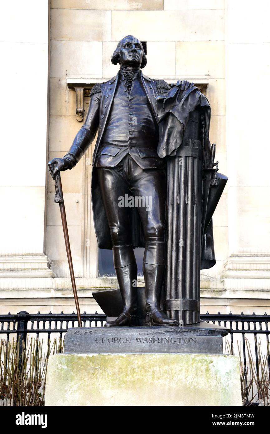 Washington statue London Stock Photo Alamy
