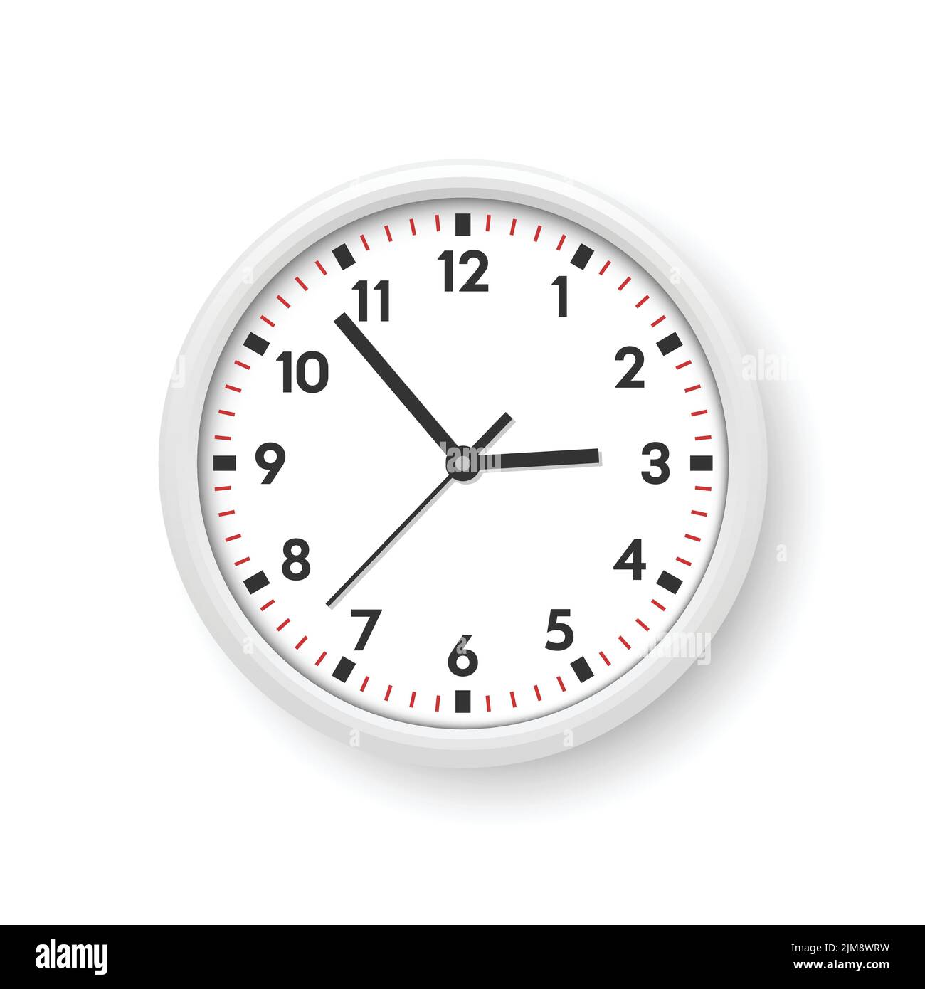 Clock icon illustration in flat style. Watch face vector illustration ...