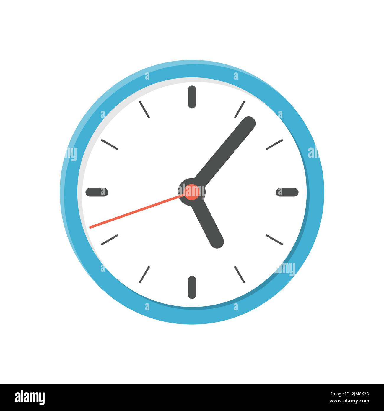 Clock icon illustration in flat style. Watch face vector illustration ...