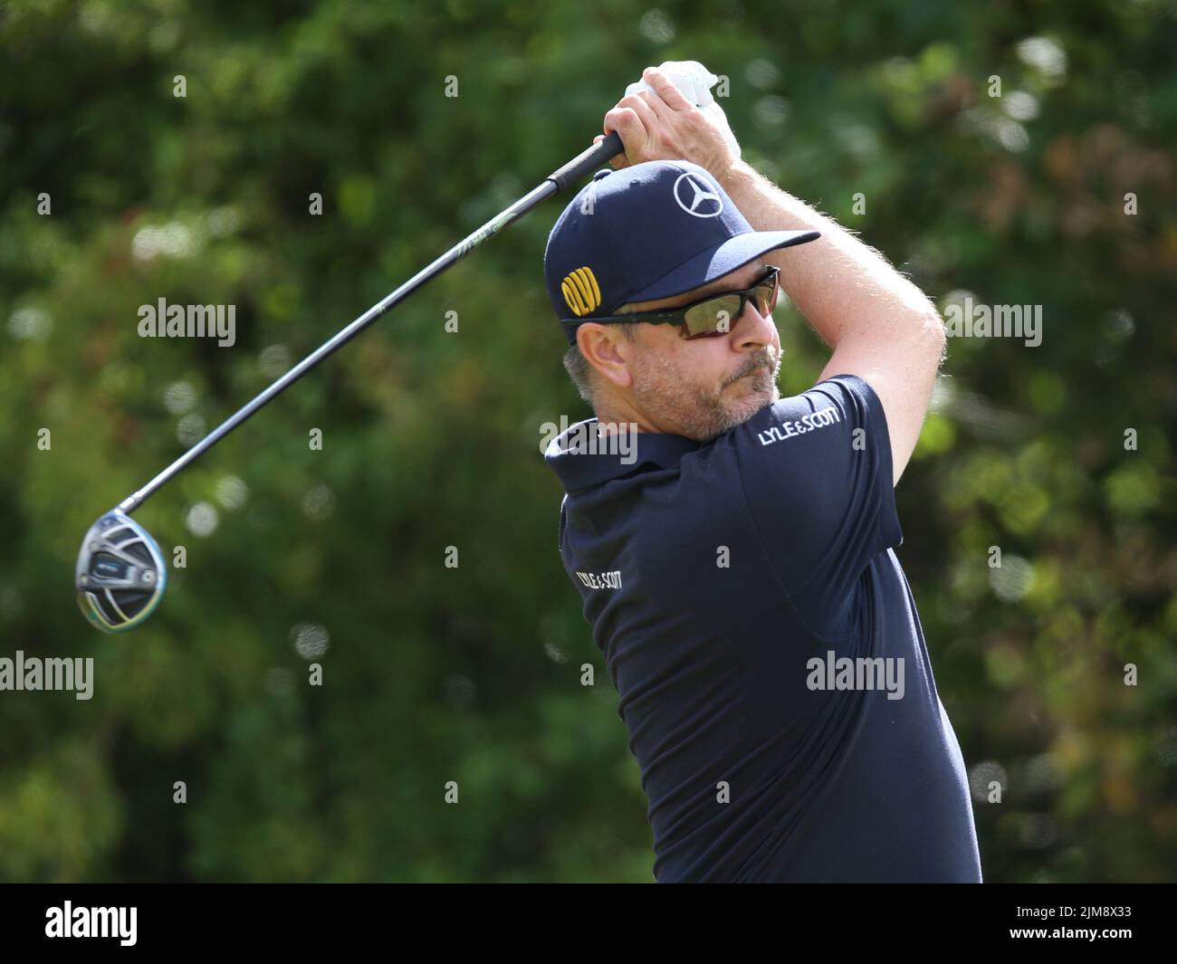 Mikko Korhonen during day two of the Cazoo Wales Open at the Celtic Manor Resort in Newport, Wales. Picture date: Friday August 5, 2022. Stock Photo