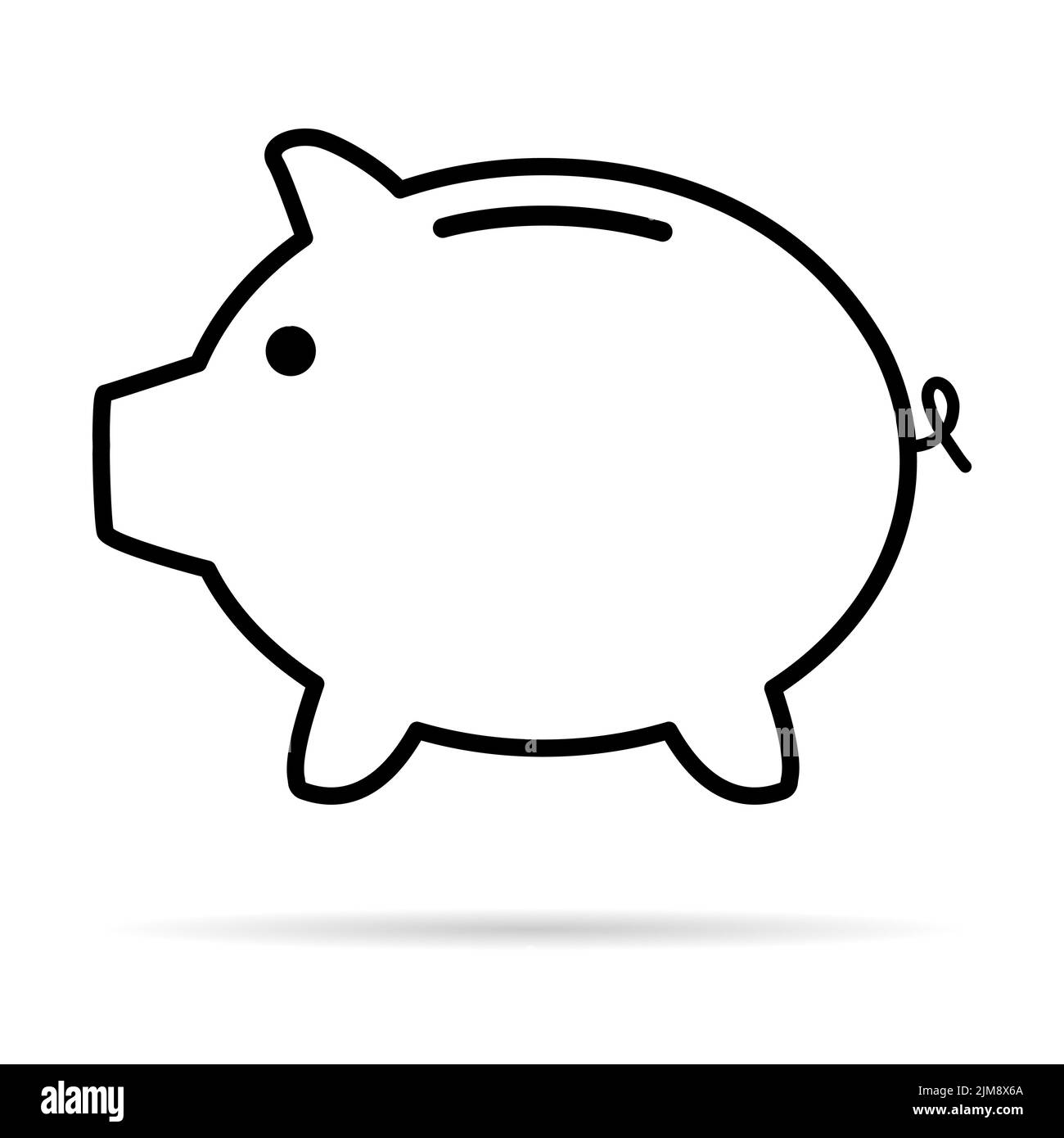 Empty Piggy Bank Icon Bank Icon Transparent Stock Illustrations