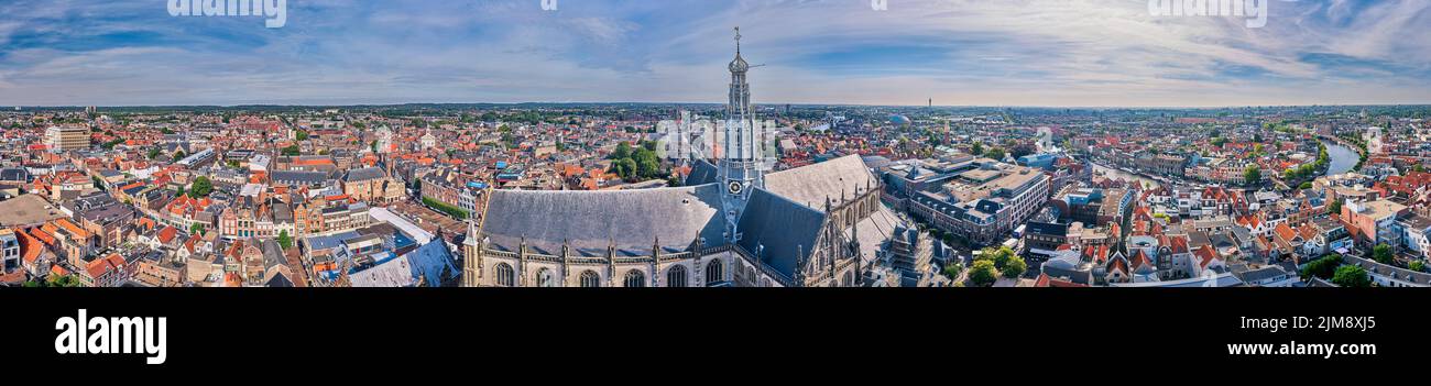 Netherlands, Haarlem - 20-06-2021: view from high above on the city of Haarlem Stock Photo