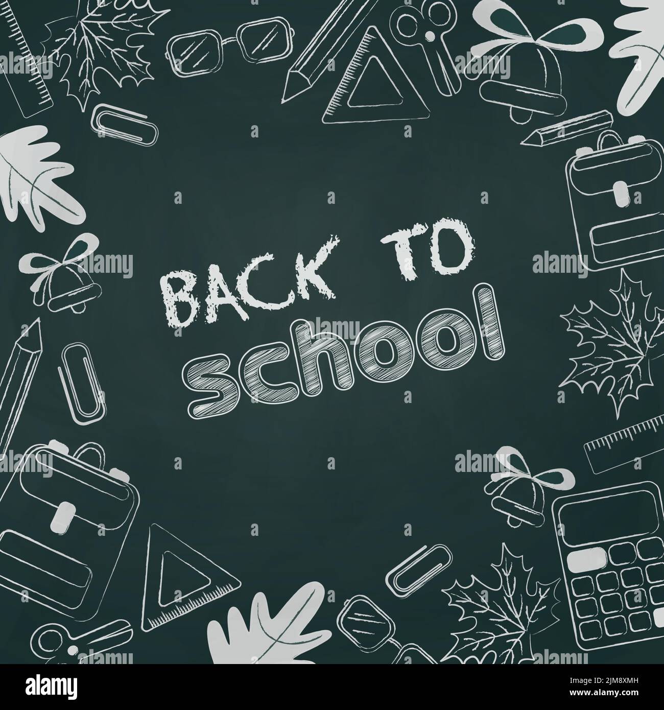 School board with the inscription back to school - Vector illustration ...