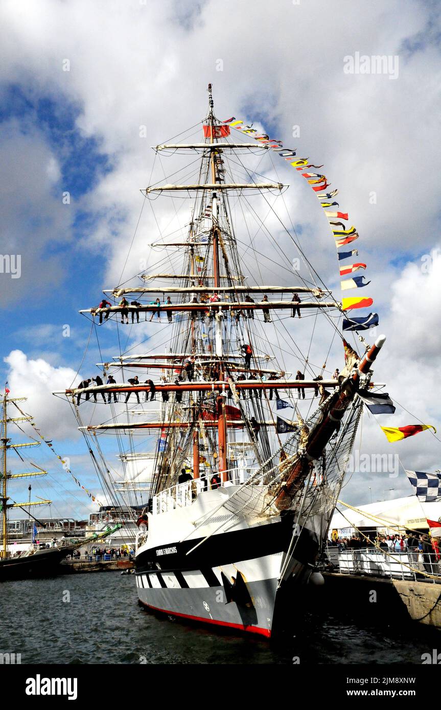 Tall ship Stavros Niarchos Stock Photo