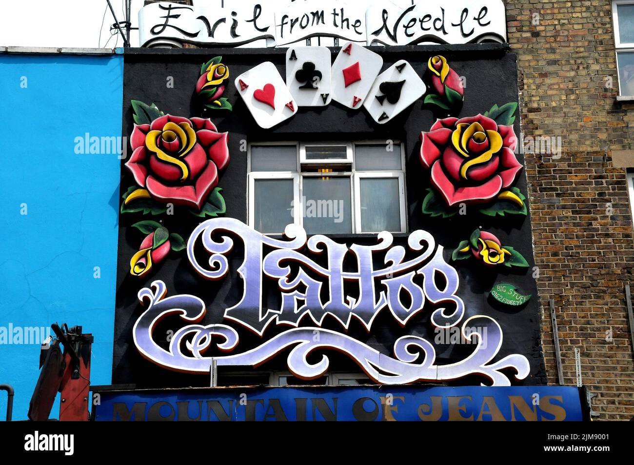 Tattoo parlour Camden Stock Photo Alamy