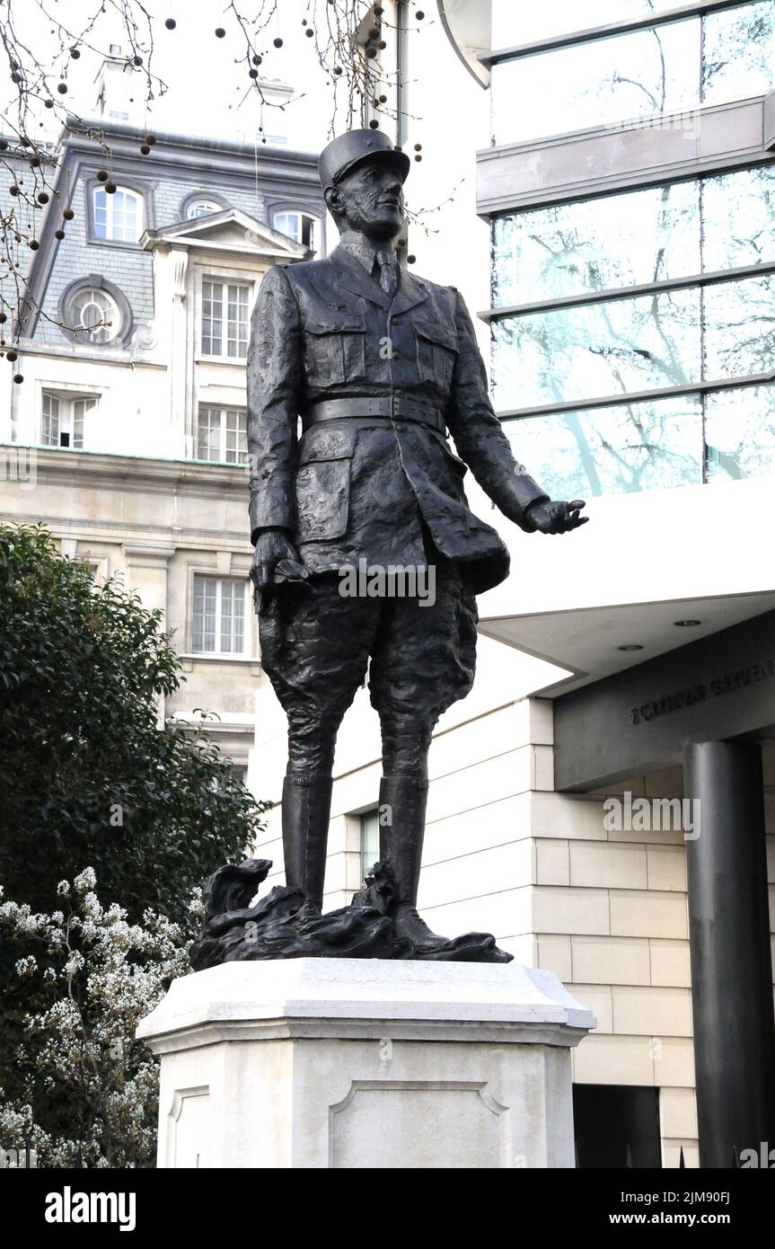 President de Gaulle statue London Stock Photo