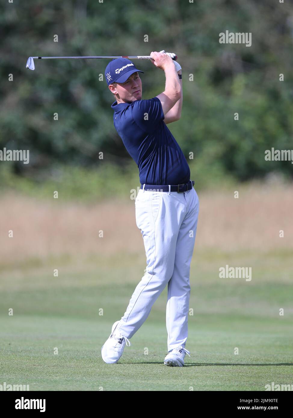 Marcus Helligkilde during day two of the Cazoo Wales Open at the Celtic Manor Resort in Newport, Wales. Picture date: Friday August 5, 2022. Stock Photo