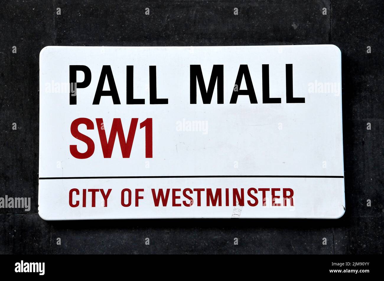 London's Pall Mall sign Stock Photo
