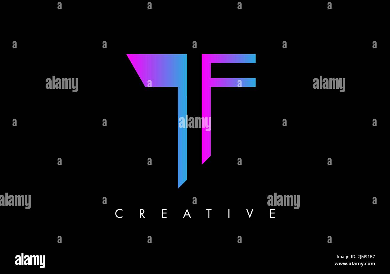 T Letter Logo Monogram with Purple Violet Lines and Minimalist Design ...