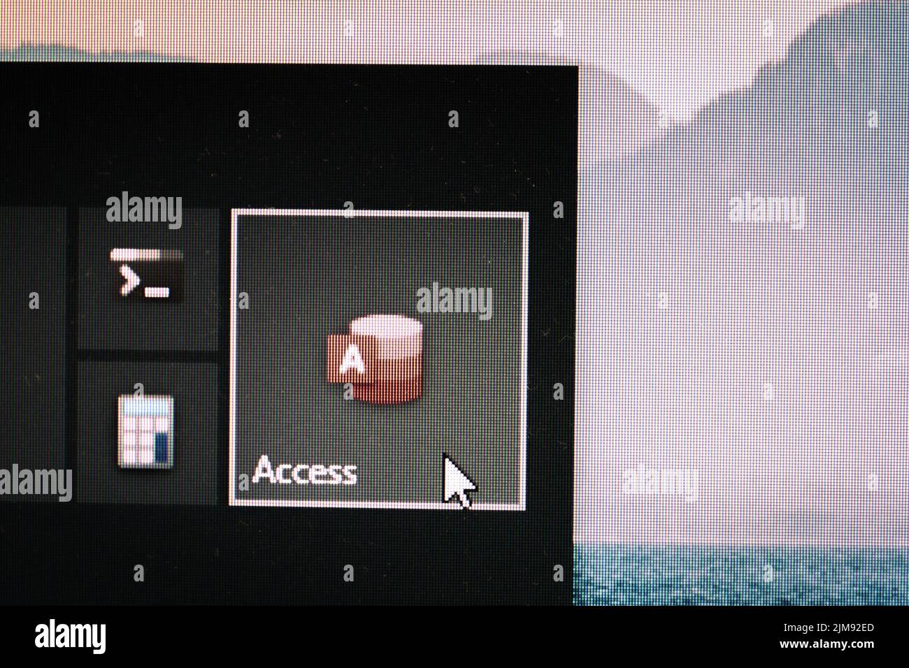 App icon of Microsoft Access on a Windows 10 desktop Stock Photo - Alamy