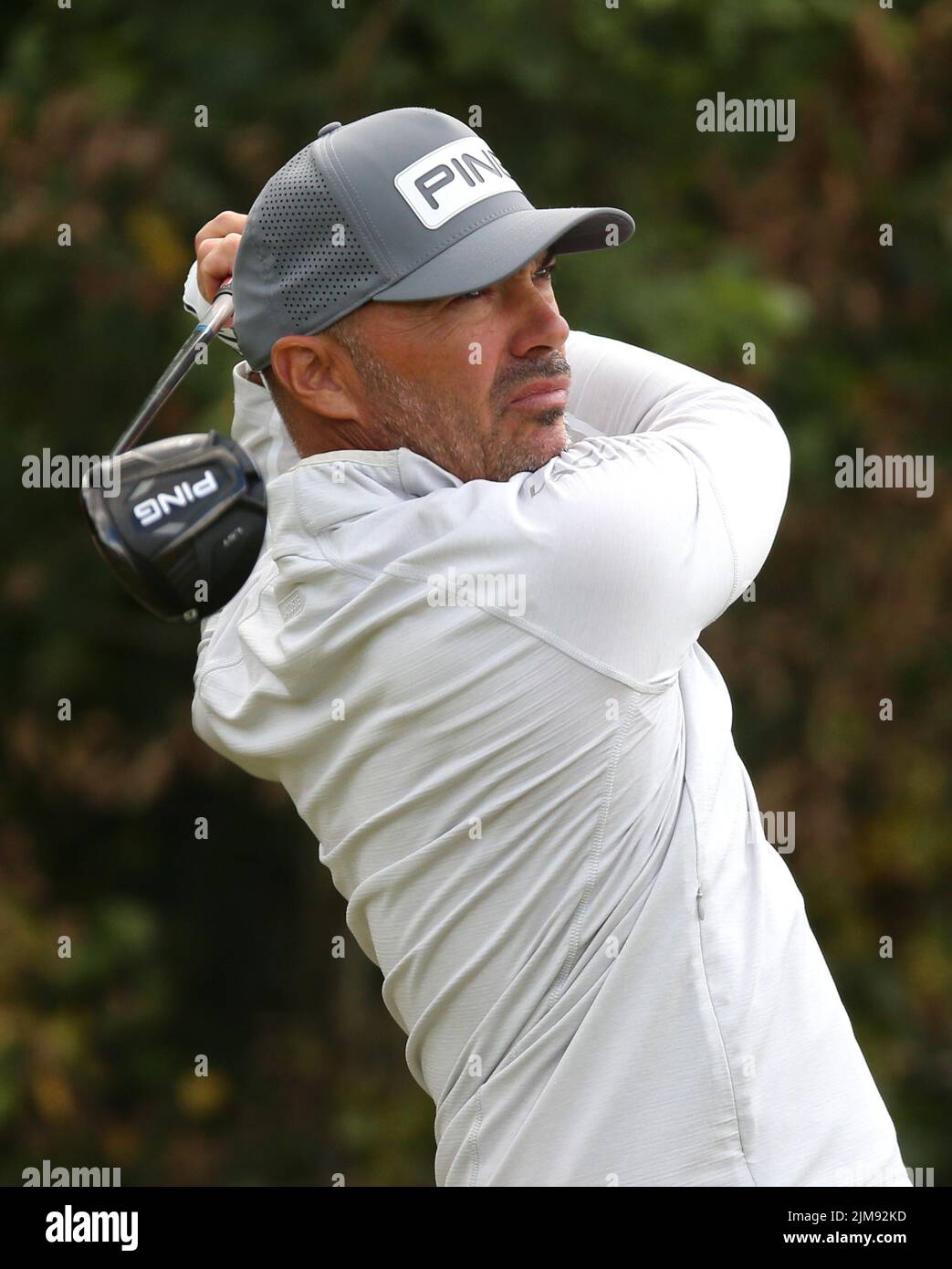 France’s Gregory Havret during day two of the Cazoo Wales Open at the Celtic Manor Resort in Newport, Wales. Picture date: Friday August 5, 2022. Stock Photo