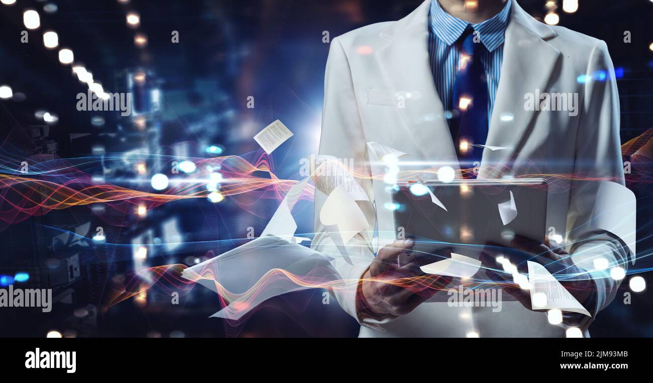 Business and innovation concept . Mixed media Stock Photo - Alamy