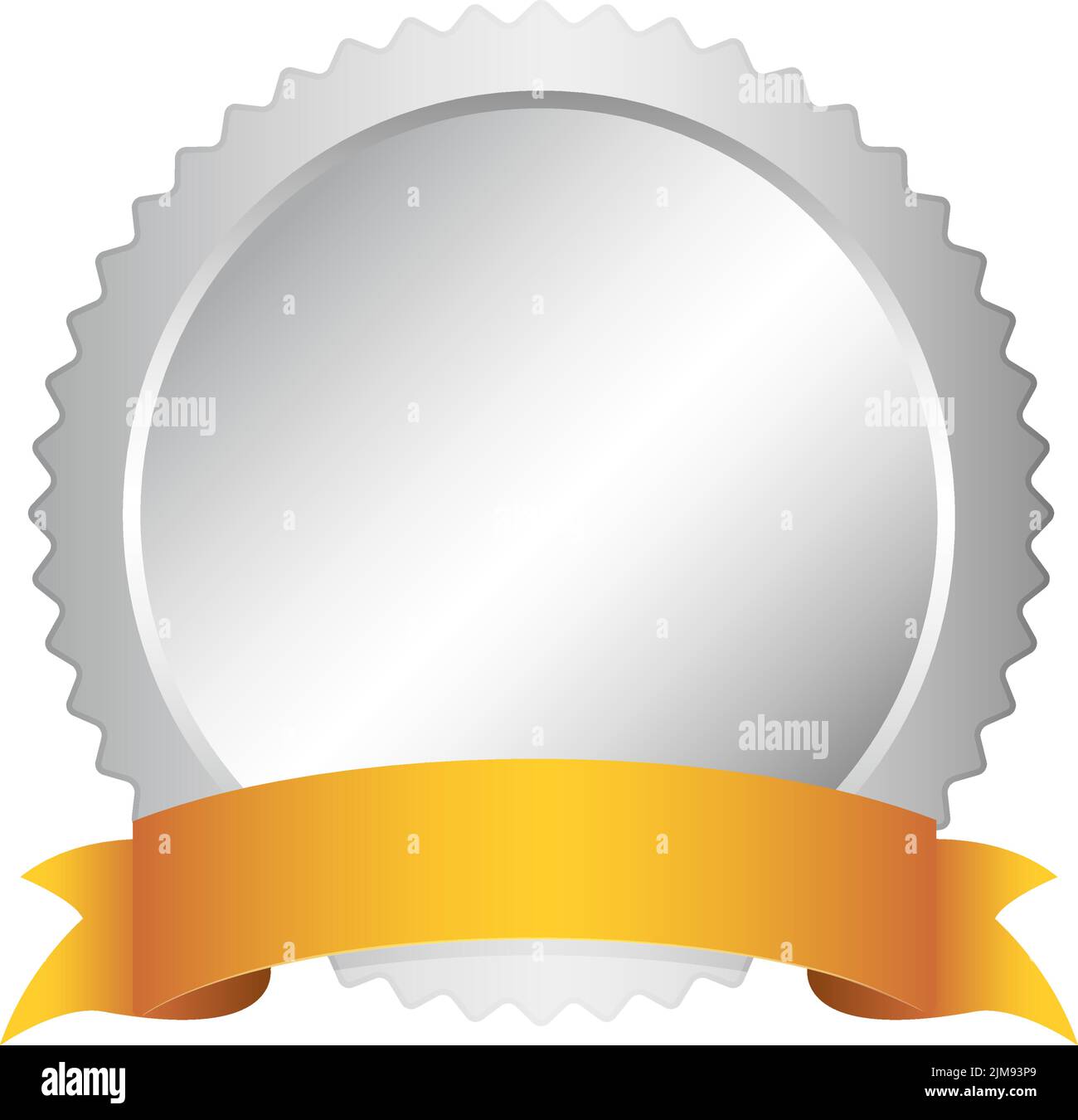 Medal and ribbon template vector illustration ( text space, design space) Stock Vector