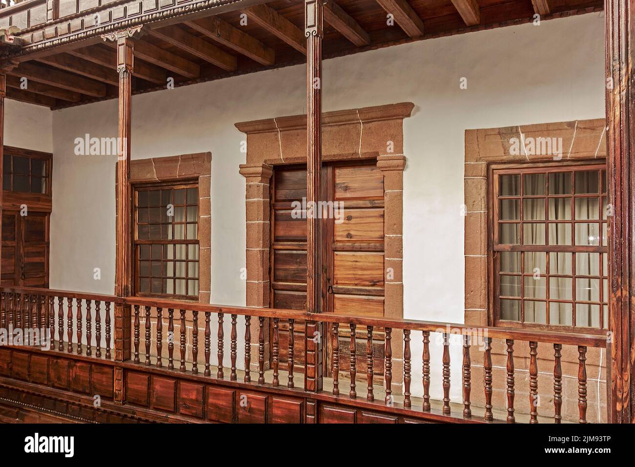 Traditional Spanish House Santa Cruz La Palma Cana Stock Photo