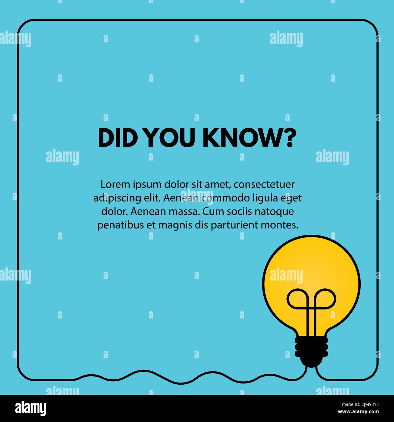Did you know interesting fact Vector Illustration Stock Vector