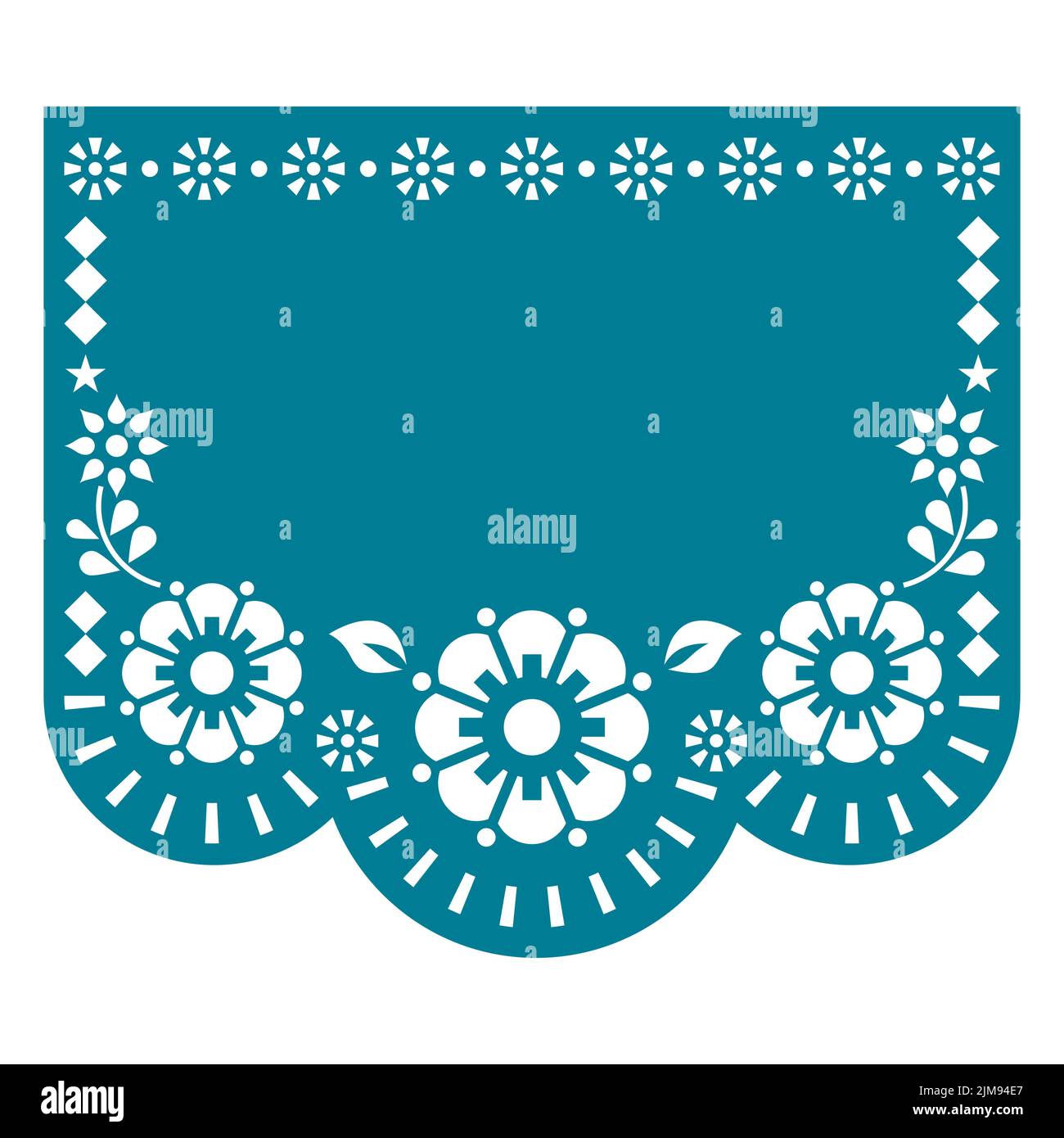 Papel Picado vector template design inspired by traditional cut out Papel Picado vector template design inspired by traditional cut out