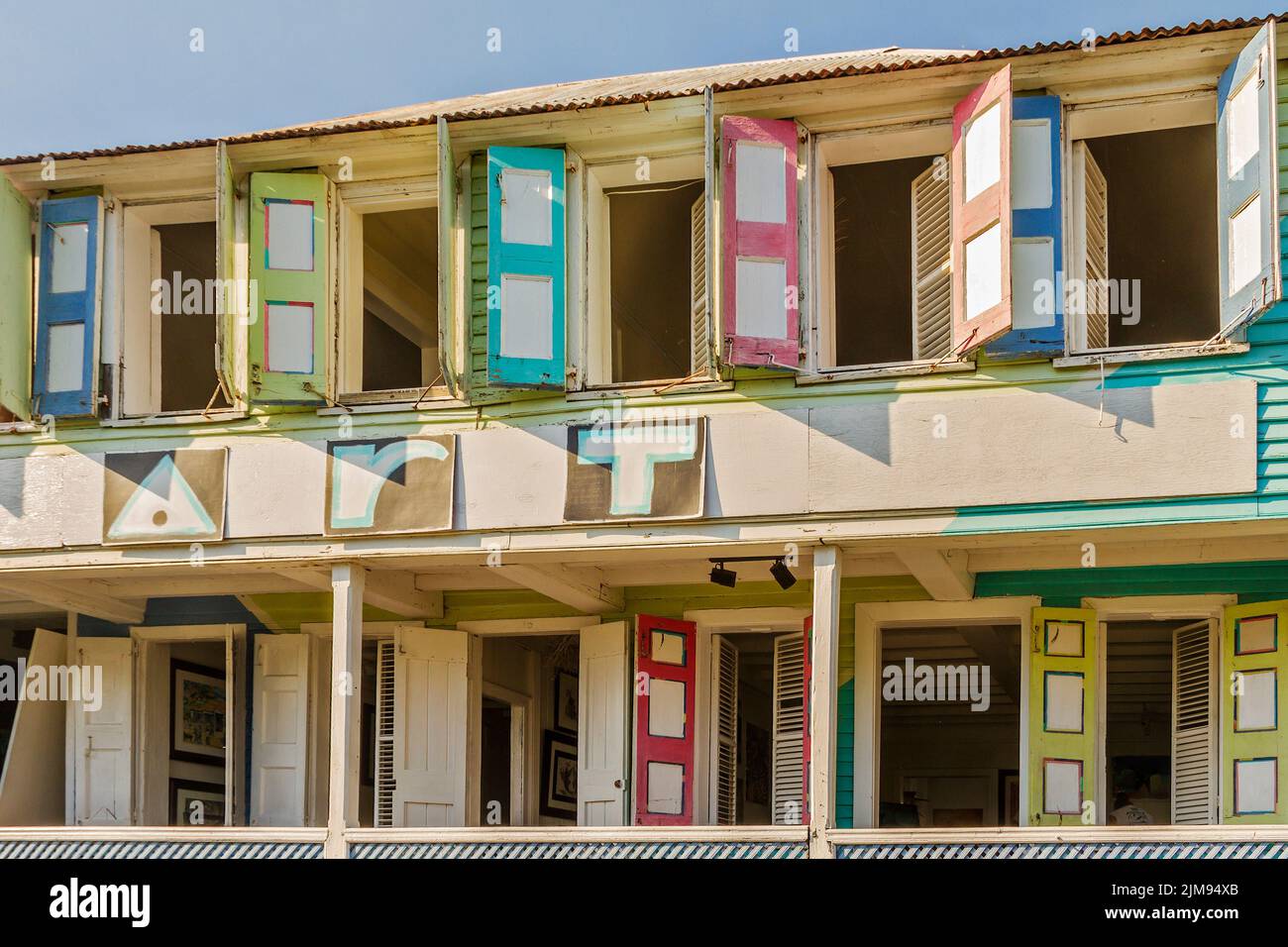 Apartment Block Basseterre St. Kitts West Indies Stock Photo