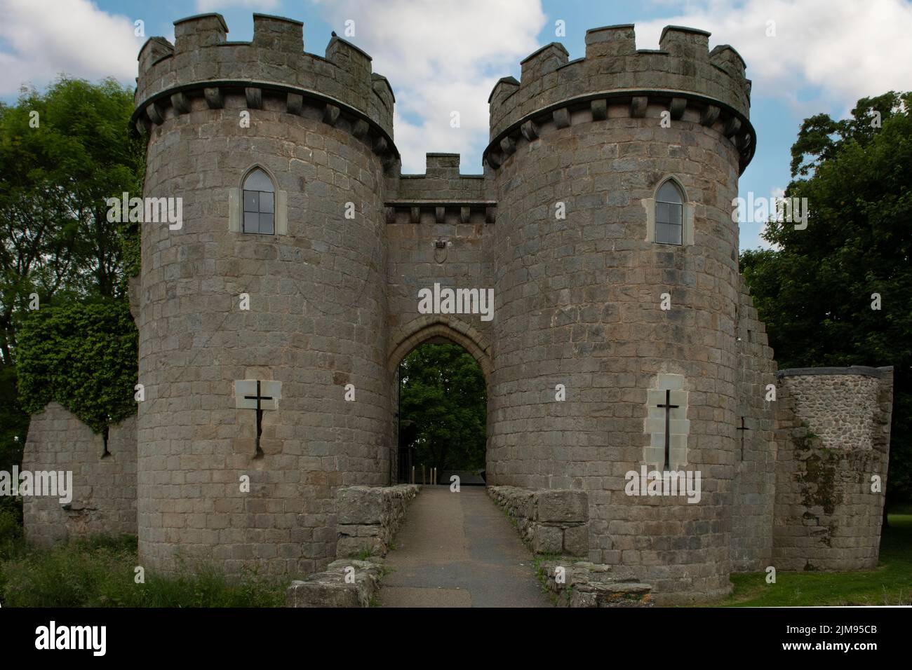 Whittington Castle, Oswestry, Shropshire, England Stock Photo