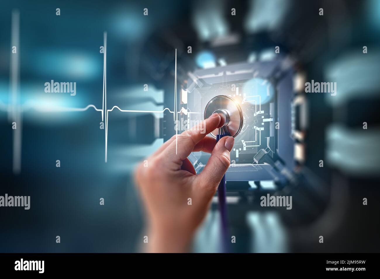 Medical Technology Network Medical technology network concept . Mixed media Stock Photo - Alamy