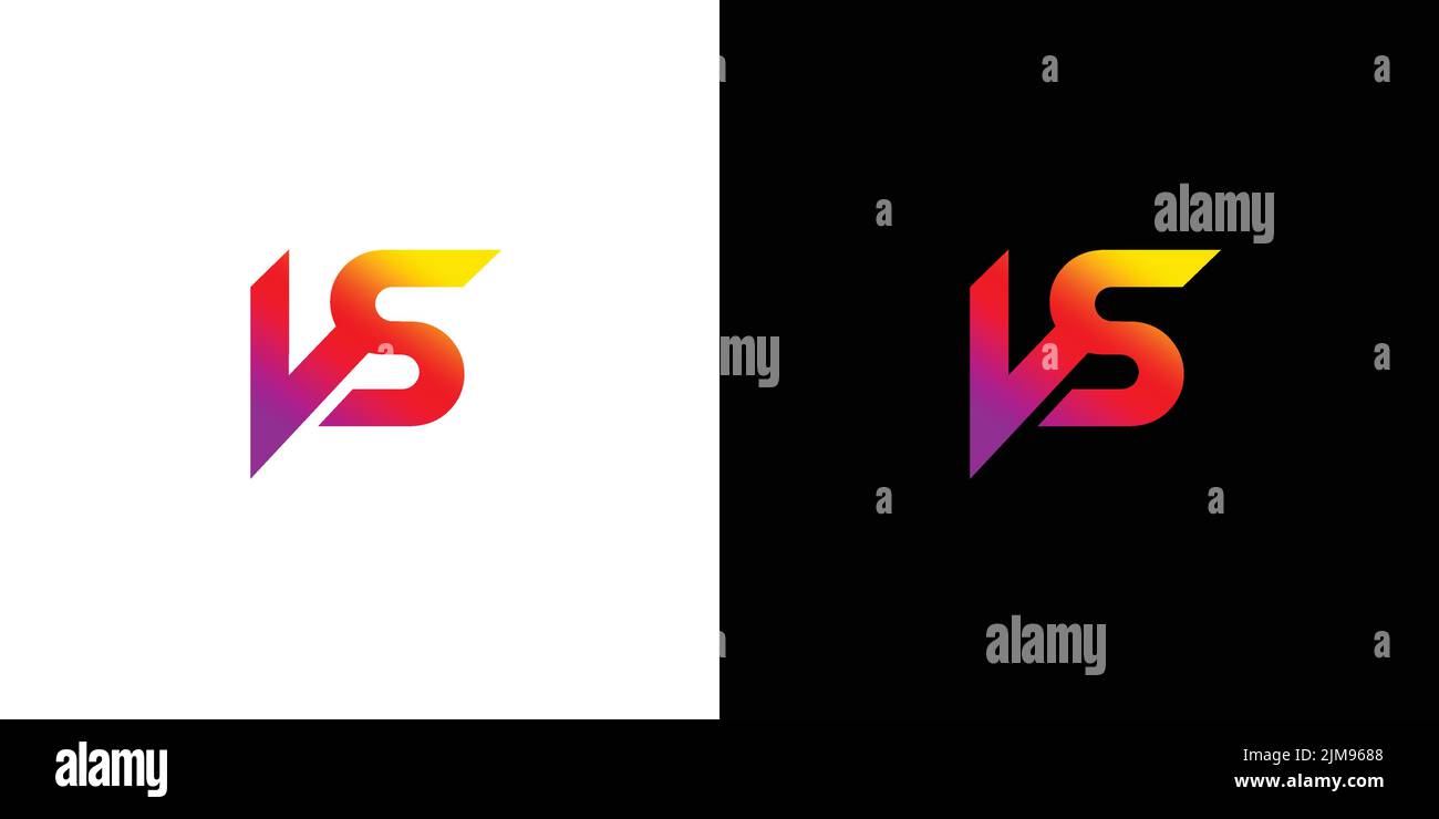 Modern and attractive VS initials logo design Stock Vector