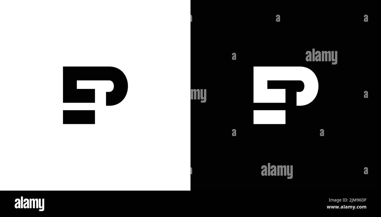 Modern and unique EP letter initials logo design Stock Vector