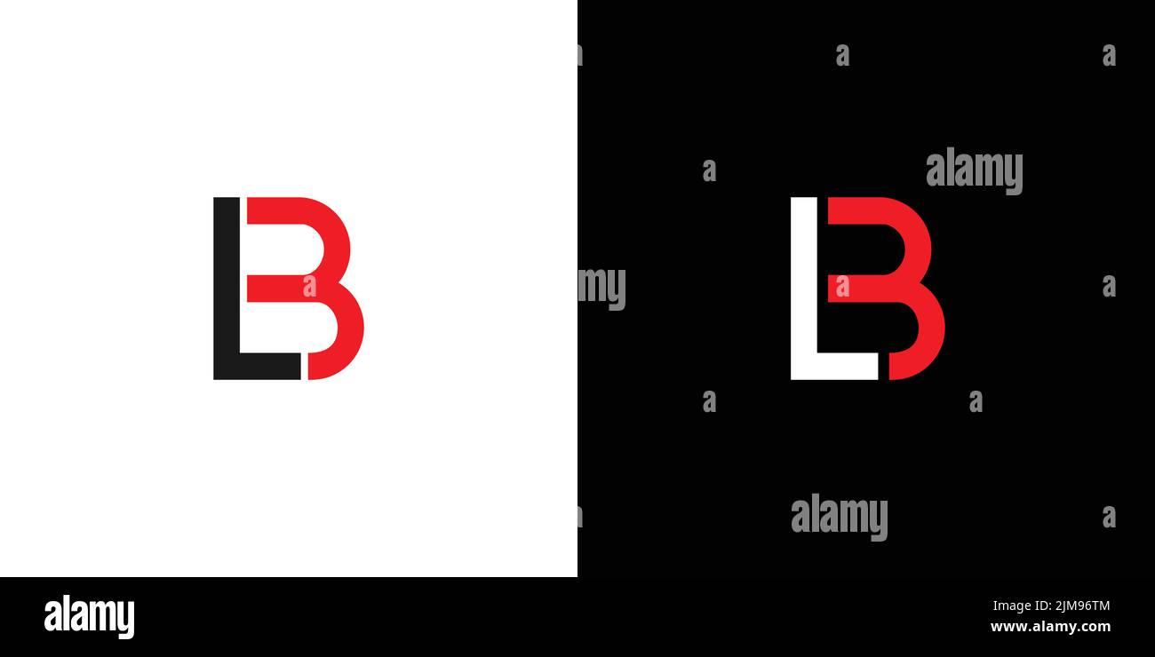 Modern and professional letter LB initials logo design Stock Vector