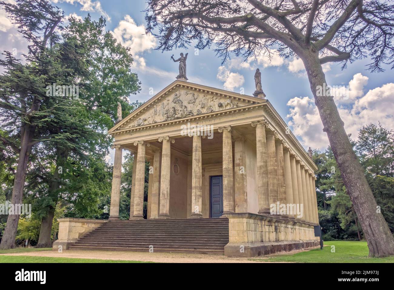 Temple Of Concord and Victory Stowe gardens UK Stock Photo