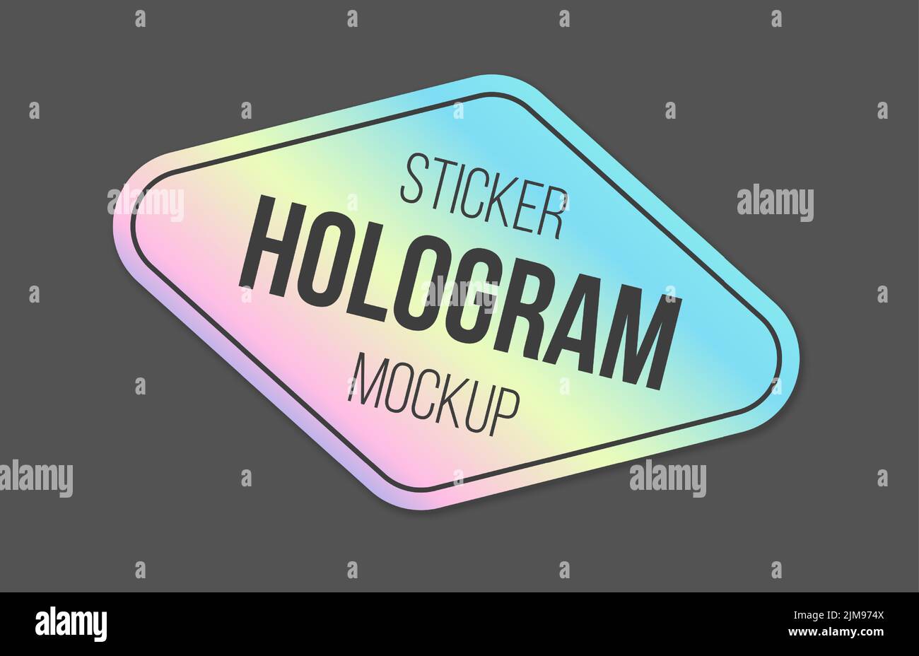 Holographic stickers. Holography gloss shapes. Vector gradient labels