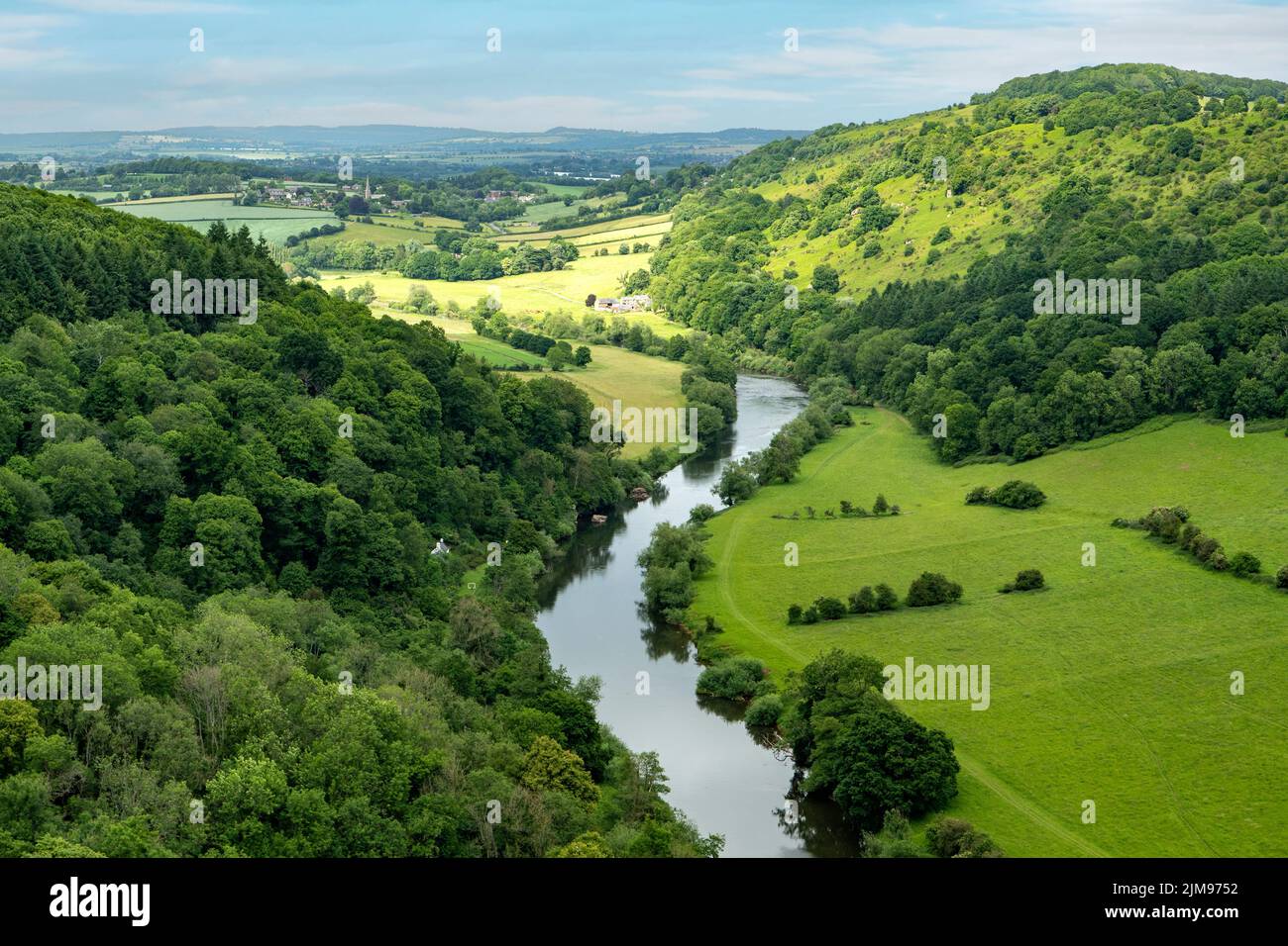 River Wye from Symonds Yat Rock, Herefordshire, England Stock Photo