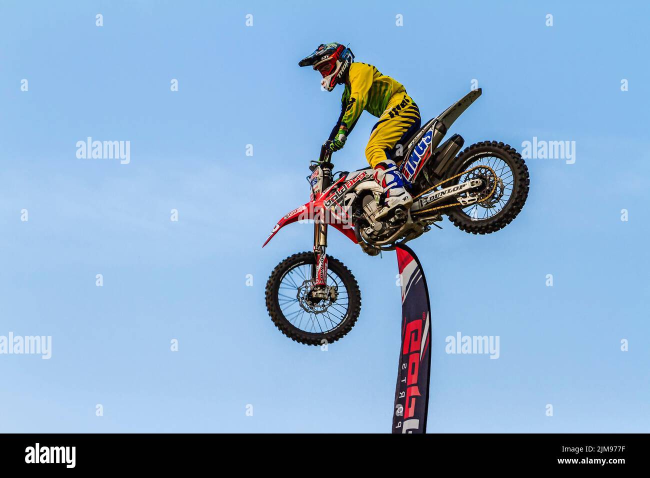 Motorbike Display Team In action Berkshire UK Stock Photo - Alamy