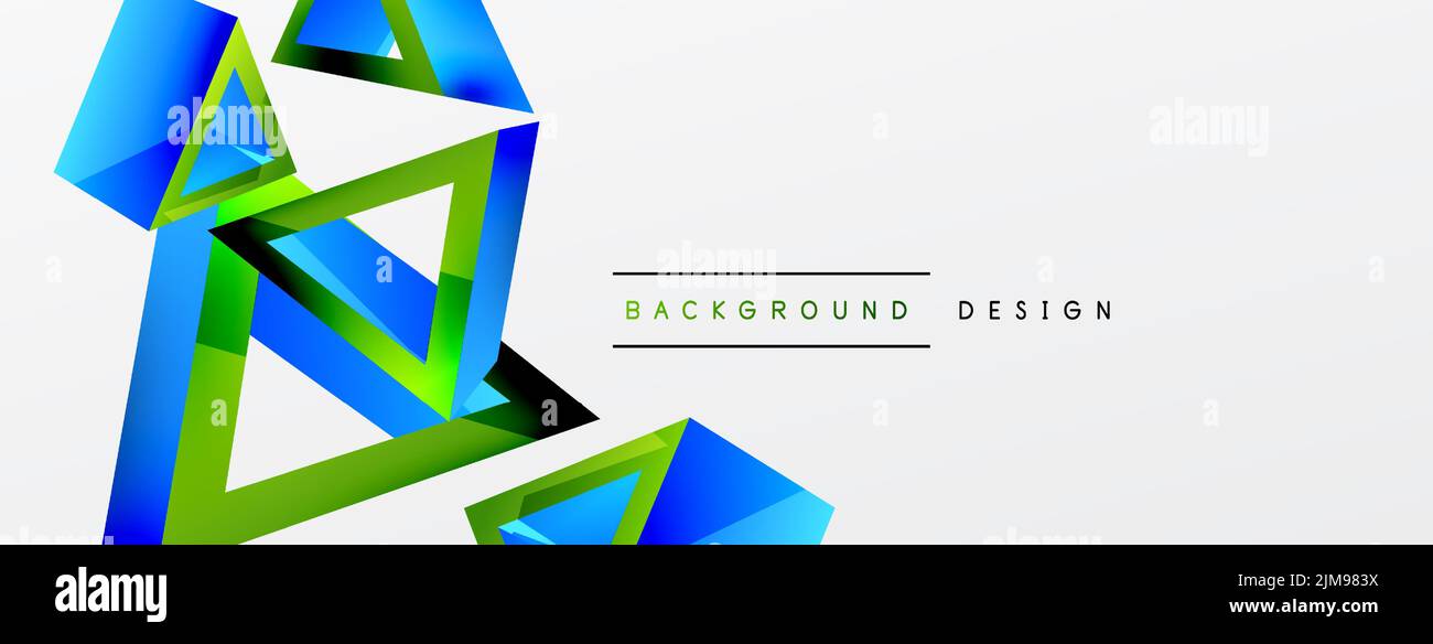 3d triangle abstract background. Basic shape technology or business ...