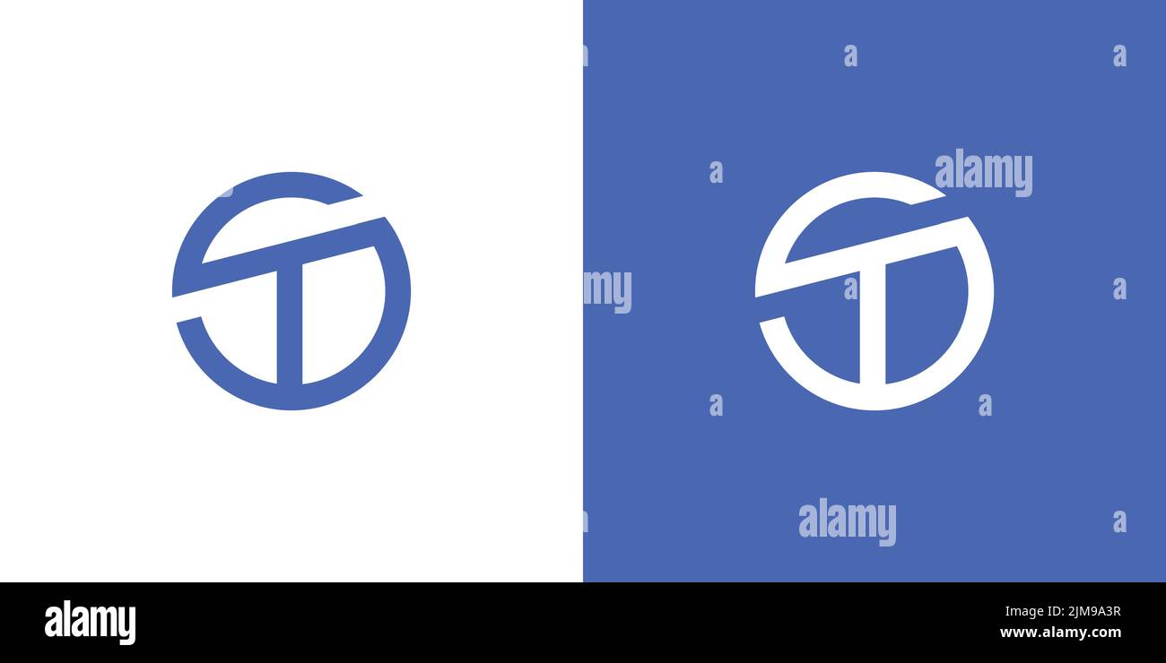 simple and modern SD letter initials logo design Stock Vector