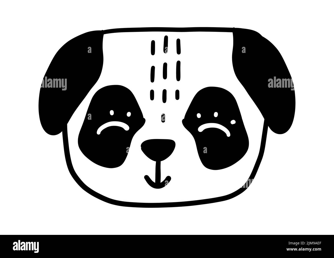 Cute handdrawn dog. Funny doodle puppy. Vector cute cartoon illustration Stock Vector