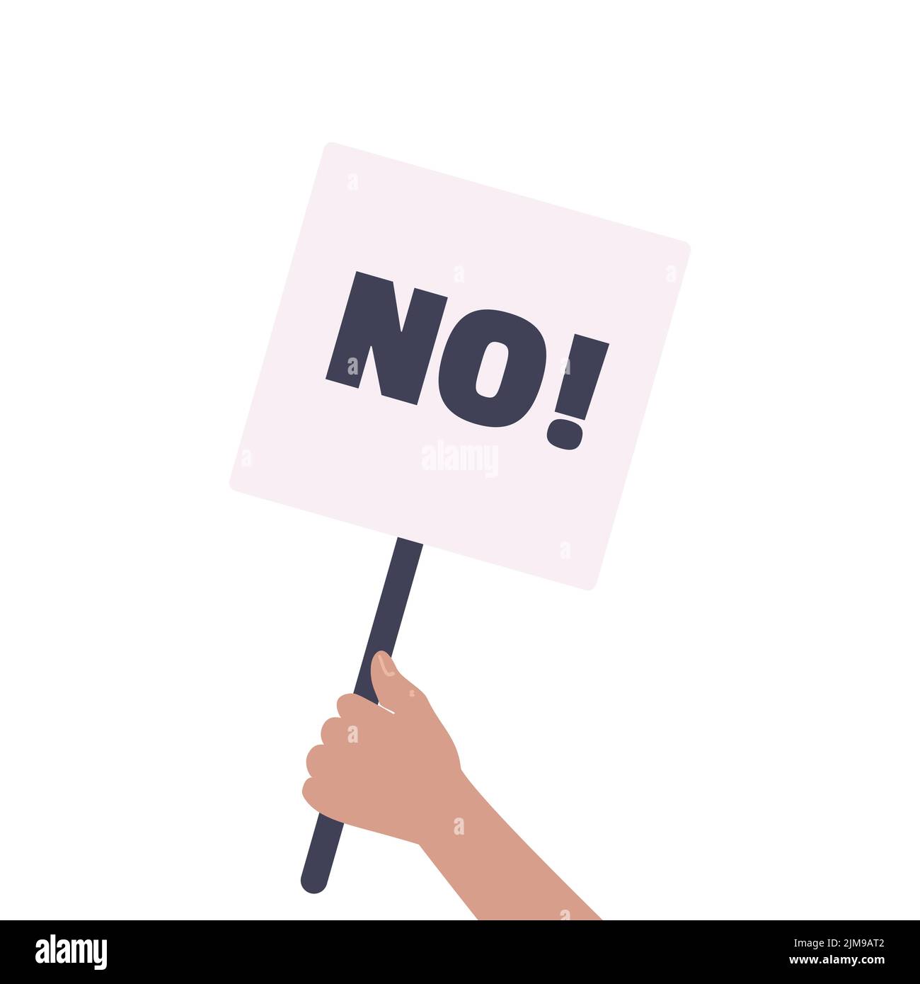 Protest. Protesters holding banners and placards. Activists with vote signs. Vector illustration Stock Vector
