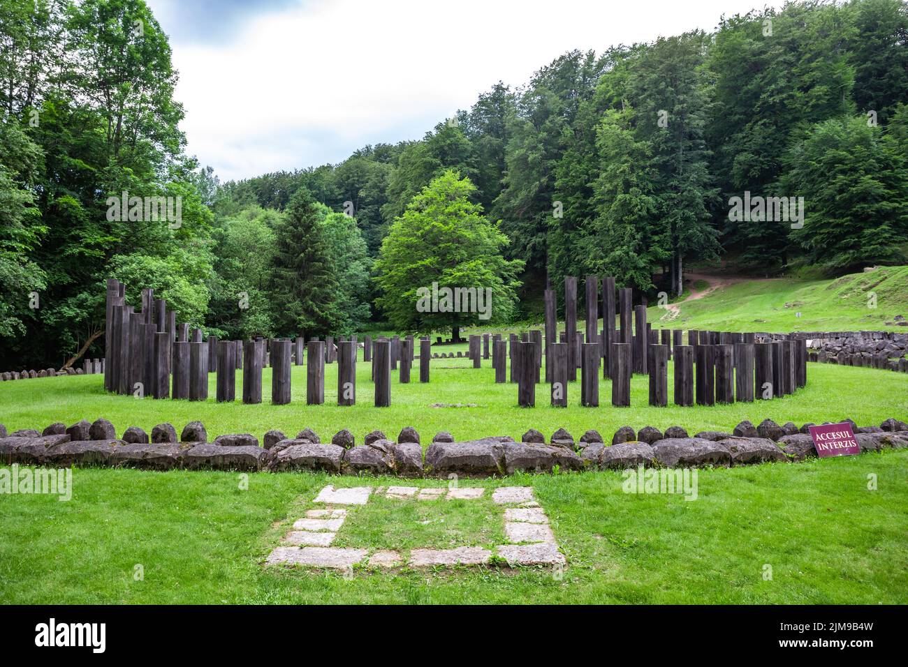 The big Circular Temple Dacian Fortresses of the Orăștie Mountains Sarmizegetusa Regia Stock