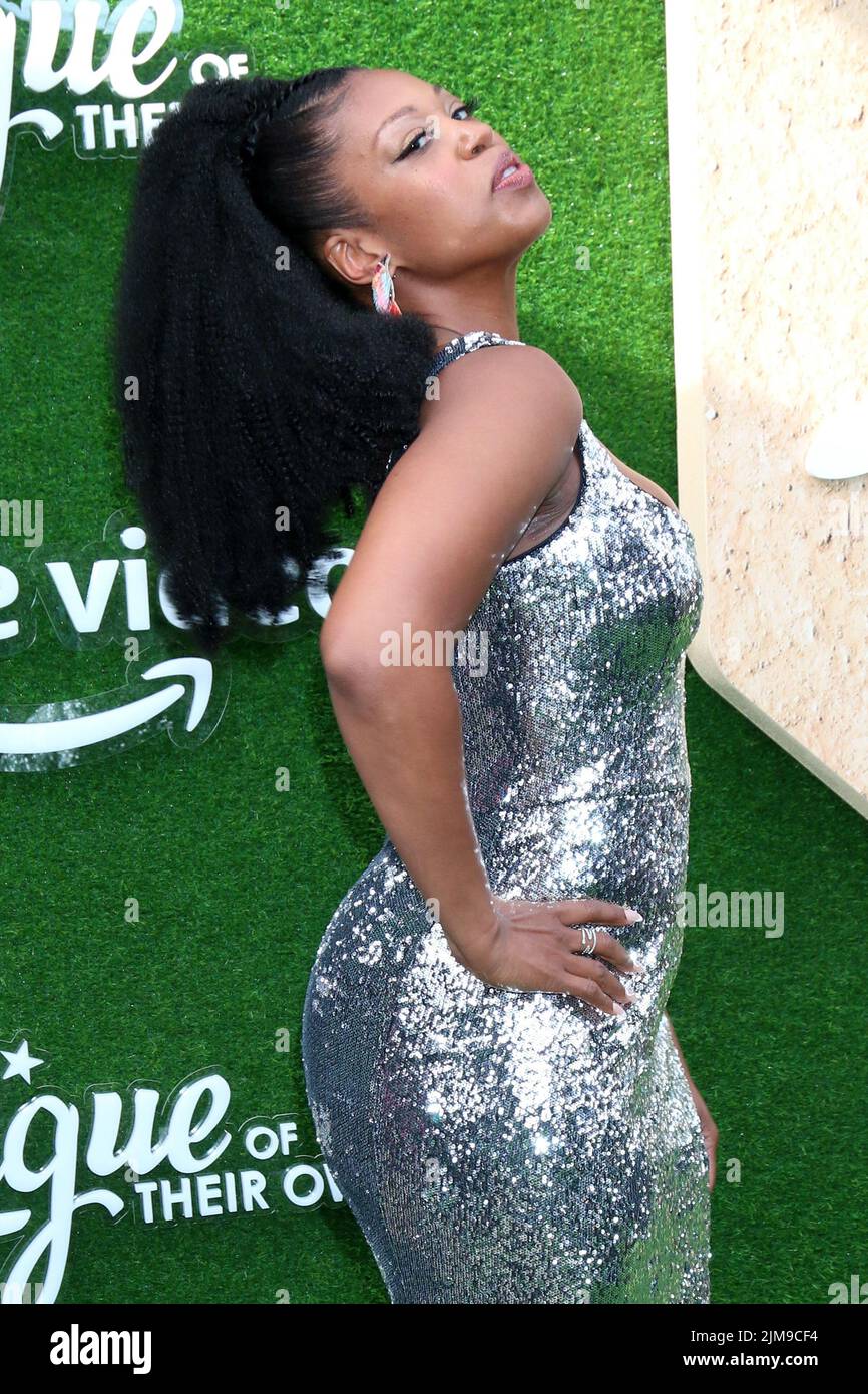 Marinda Anderson at the A League Of Their Own Premiere Screening at Easton Stadium, UCLA  on August 4, 2022 in Westwood, CA (Photo by Katrina Jordan/Sipa USA) Stock Photo