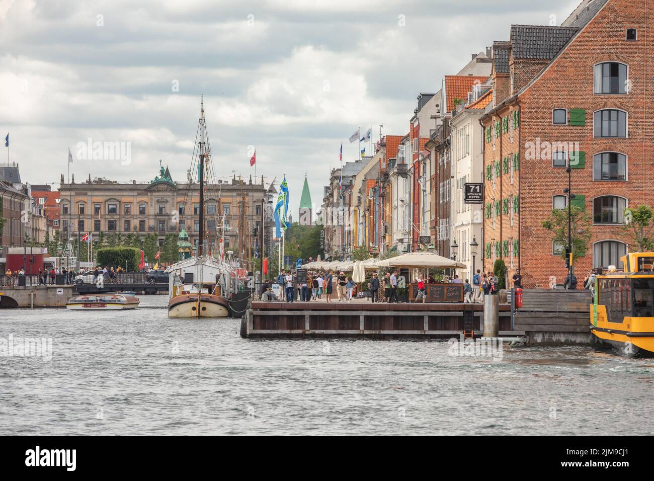 Nyhavn Harbour canal in Copenhagen Denmark Stock Photo