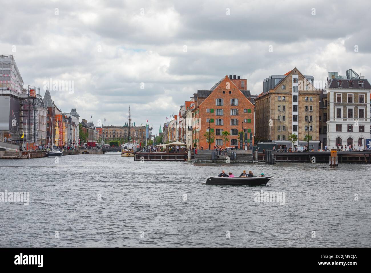 Nyhavn Harbour canal in Copenhagen Denmark Stock Photo