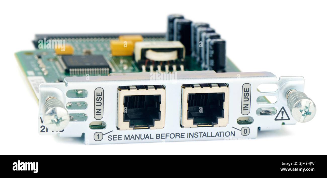 Data switch circuit board over white background Stock Photo - Alamy