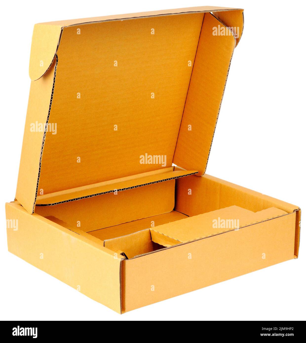 Open pasteboard empty box isolated on the white Stock Photo Alamy