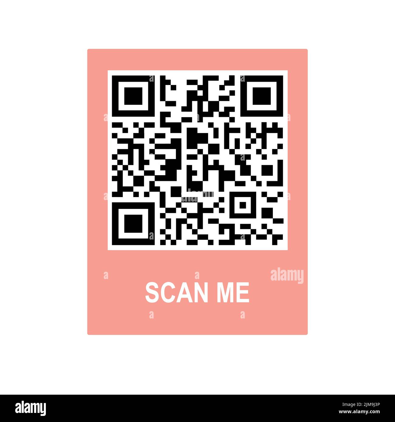 Scan me phone tag. Qrcode for mobile app. Isolated illustration on