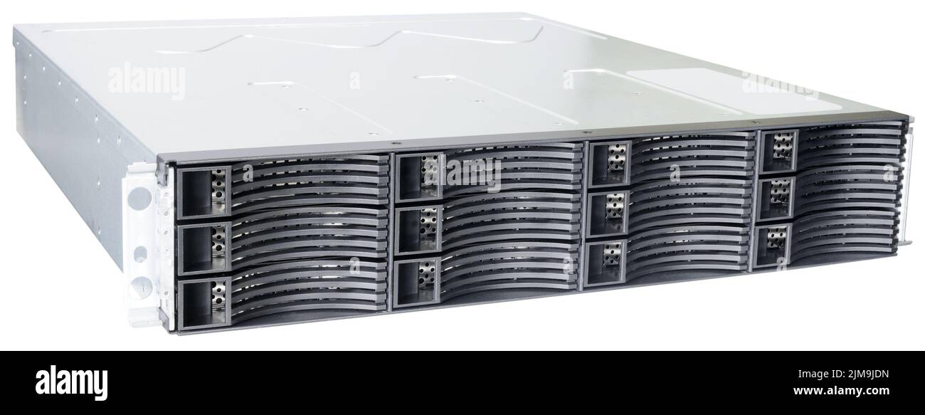 Rack mount disk storage system isolated on the white Stock Photo Alamy