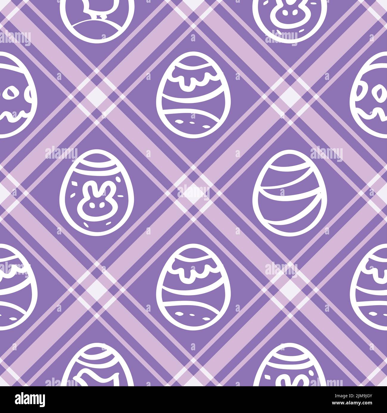 Seamless wallpaper. lilac print repetitive Easter eggs Stock Photo