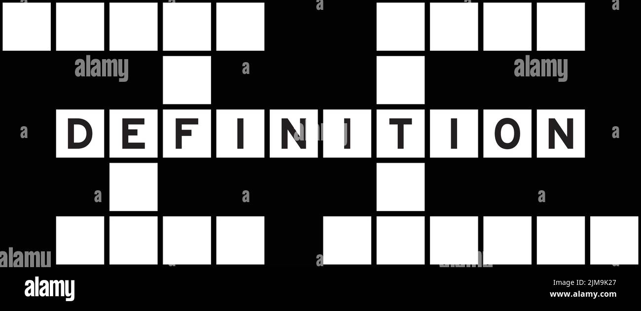 Alphabet letter in word definition on crossword puzzle background Stock Vector Image & Art Alamy
